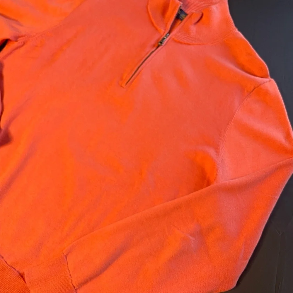 Brooks Brothers Men's Zip-Up Sweater in Coral